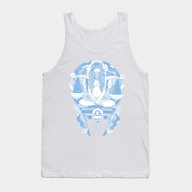 Light Blue Libra Beauty Tank Top by kenallouis